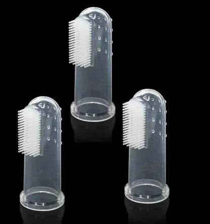 Premium Soft Pet Finger Toothbrush for Dogs - Effective Bad Breath and Tartar Care Tool - Essential Pet Supplies