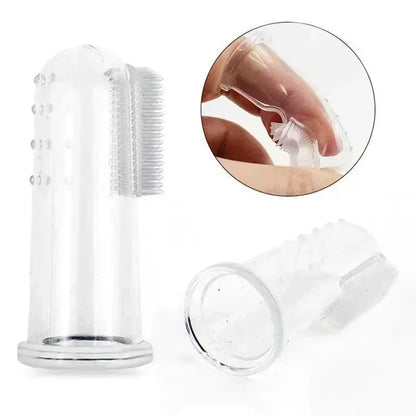 Premium Soft Pet Finger Toothbrush for Dogs - Effective Bad Breath and Tartar Care Tool - Essential Pet Supplies