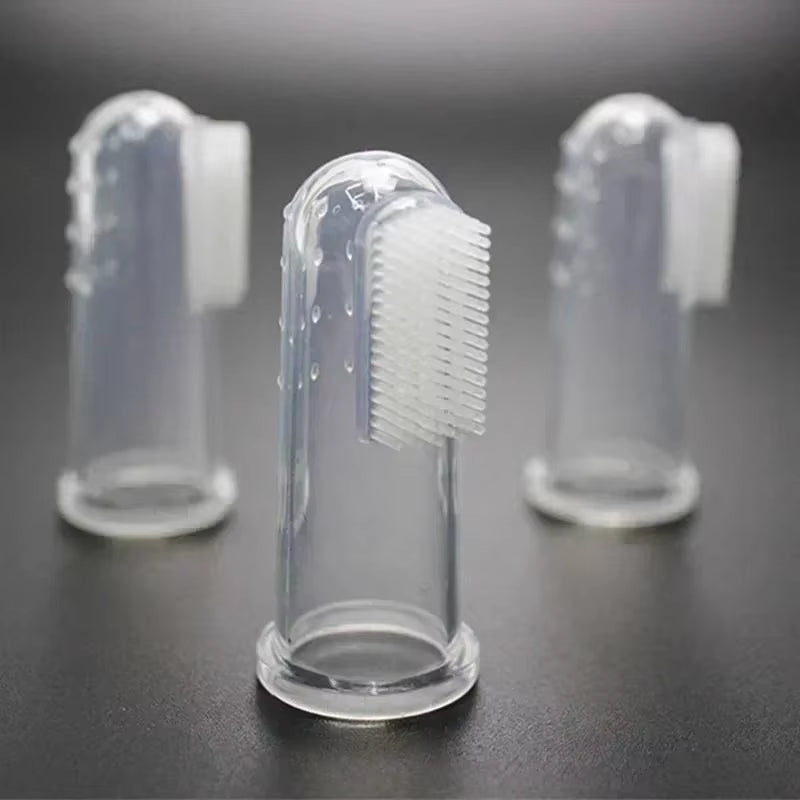 Premium Soft Pet Finger Toothbrush for Dogs - Effective Bad Breath and Tartar Care Tool - Essential Pet Supplies