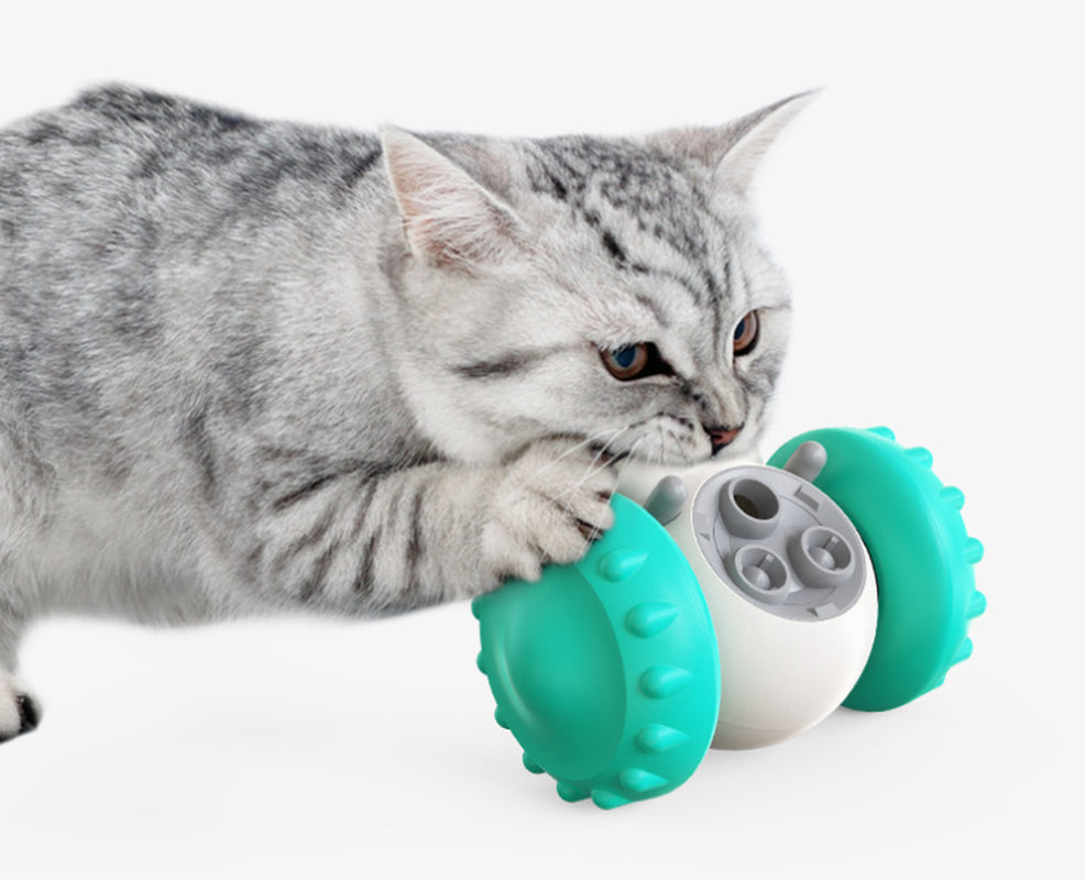 Interactive Slow Food Balance Car for Cats and Dogs - Multifunctional Smart Pet Feeding Toy